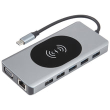 Load image into Gallery viewer, 14 in 1 Type-C Docking Station with Wireless Charging(1000M Network Port), 14 in 1
