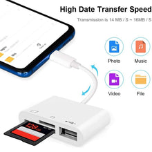 Load image into Gallery viewer, NK103TC 3 in 1 USB-C / Type-C Male to SD + TF + USB Female Camera Reader