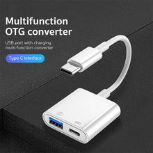 Load image into Gallery viewer, S-211 2 in 1 USB-C / Type-C Male to Type-C + USB Female Camera Adapter