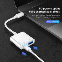 Load image into Gallery viewer, S-211 2 in 1 USB-C / Type-C Male to Type-C + USB Female Camera Adapter