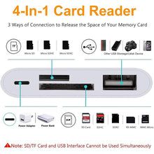 Load image into Gallery viewer, NK108LTC 4 in 1 USB-C Male to SD + TF + USB + Type-C Female Camera Reader