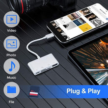 Load image into Gallery viewer, NK108LTC 4 in 1 USB-C Male to SD + TF + USB + Type-C Female Camera Reader