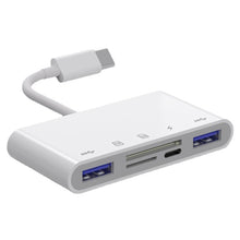 Load image into Gallery viewer, NK-1032TC 5 in 1 USB-C Male to SD / TF / 2xUSB / Type-C Female Adapter