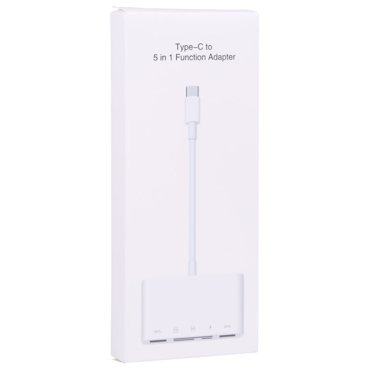 NK-1032TC 5 in 1 USB-C Male to SD / TF / 2xUSB / Type-C Female Adapter