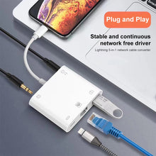 Load image into Gallery viewer, S-330 5 in 1 8 Pin Male to 8 Pin / USB3.0 / RJ45 / 3.5mm Female Adapter