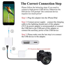 Load image into Gallery viewer, 2 in 1 8 Pin Male to 8 Pin / USB3.0 Female Camera Adapter