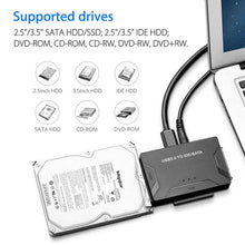 Load image into Gallery viewer, SATA / IDE to USB 3.0 Adapter 2.5 / 3.5 Inch Hard Drive Adapter Cable Converter, US Plug, PC2404, PC2404AU, PC2404EU, PC2404UK