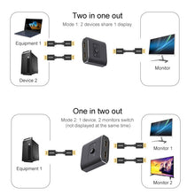 Load image into Gallery viewer, ST0003 2 in 1 Out 8K HDMI Switcher Bi-directional Video Converter, 8K 60Hz Black