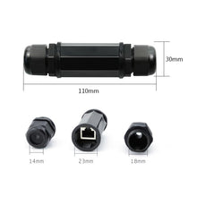 Load image into Gallery viewer, RJ45 Waterproof Connector Double Head Lan Coupler Adapter, RJ45 Waterproof Coupler