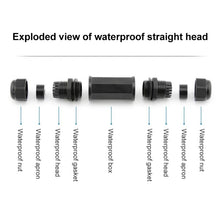 Load image into Gallery viewer, RJ45 Waterproof Connector Double Head Lan Coupler Adapter, RJ45 Waterproof Coupler