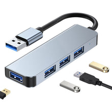 Load image into Gallery viewer, 4 in 1 USB to USB3.0x4 HUB Adapter, Cable Length: 1.2m, BYL-2013U3 12cm