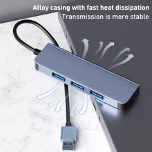 Load image into Gallery viewer, 4 in 1 USB to USB3.0x4 HUB Adapter, Cable Length: 1.2m, BYL-2013U3 12cm