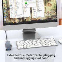 Load image into Gallery viewer, 4 in 1 USB to USB3.0x4 HUB Adapter, Cable Length: 1.2m, BYL-2013U3 12cm