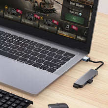 Load image into Gallery viewer, 5 in 1 USB to USB3.0+USB2.0x3+USB-C / Type-C HUB Adapter, Cable Length: 10cm, BYL-2301U