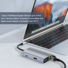 Load image into Gallery viewer, BYL-2111 7 in 1 USB-C / Type-C to USB Docking Station HUB Adapter, BYL-2111