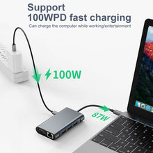 Load image into Gallery viewer, BYL-2111 7 in 1 USB-C / Type-C to USB Docking Station HUB Adapter, BYL-2111