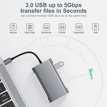 Load image into Gallery viewer, BYL-2111 7 in 1 USB-C / Type-C to USB Docking Station HUB Adapter, BYL-2111
