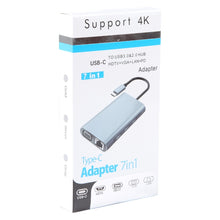 Load image into Gallery viewer, BYL-2111 7 in 1 USB-C / Type-C to USB Docking Station HUB Adapter, BYL-2111