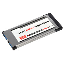 Load image into Gallery viewer, 2 Ports USB 3.0 5Gbps PCI 34mm Slot Express Card for Laptop / Notebook, 34mm