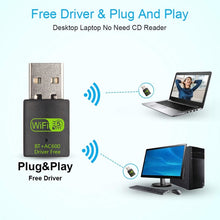 Load image into Gallery viewer, 600M Bluetooth WiFi 2 in- 1 USB Network Adapter WiFi Signal Receiver, 605