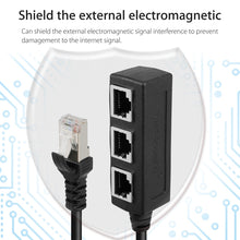 Load image into Gallery viewer, 1 to 3 Socket LAN Ethernet Network RJ45 Plug Splitter Extender, 3 Ports RJ45
