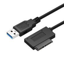 Load image into Gallery viewer, Professional USB 3.0 to 7+6Pin Slimline SATA Cable Adapter Indicator, USB 3.0