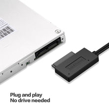 Load image into Gallery viewer, Professional USB 3.0 to 7+6Pin Slimline SATA Cable Adapter Indicator, USB 3.0