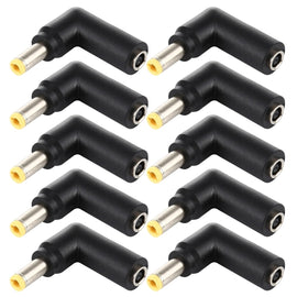10 PCS 4.5 x 3.0mm Female to 5.5 x 2.5mm Male Plug Elbow Adapter Connector, 4.5x3.0mm to 5.5x2.5mm