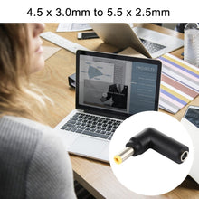 Load image into Gallery viewer, 10 PCS 4.5 x 3.0mm Female to 5.5 x 2.5mm Male Plug Elbow Adapter Connector, 4.5x3.0mm to 5.5x2.5mm