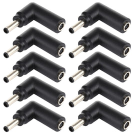 10 PCS 4.5 x 3.0mm Female to 4.5 x 3.0mm Male Plug Elbow Adapter Connector, 4.5x3.0mm to 4.5x3.0mm