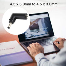Load image into Gallery viewer, 10 PCS 4.5 x 3.0mm Female to 4.5 x 3.0mm Male Plug Elbow Adapter Connector, 4.5x3.0mm to 4.5x3.0mm