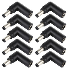 Load image into Gallery viewer, 10 PCS 4.5 x 3.0mm Female to 5.5 x 2.1mm Male Plug Elbow Adapter Connector, 4.5x3.0mm to 5.5x2.1mm