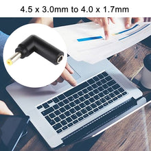 Load image into Gallery viewer, 10 PCS 4.5 x 3.0mm Female to 4.0 x 1.7mm Male Plug Elbow Adapter Connector, 4.5x3.0mm to 4.0x1.7mm