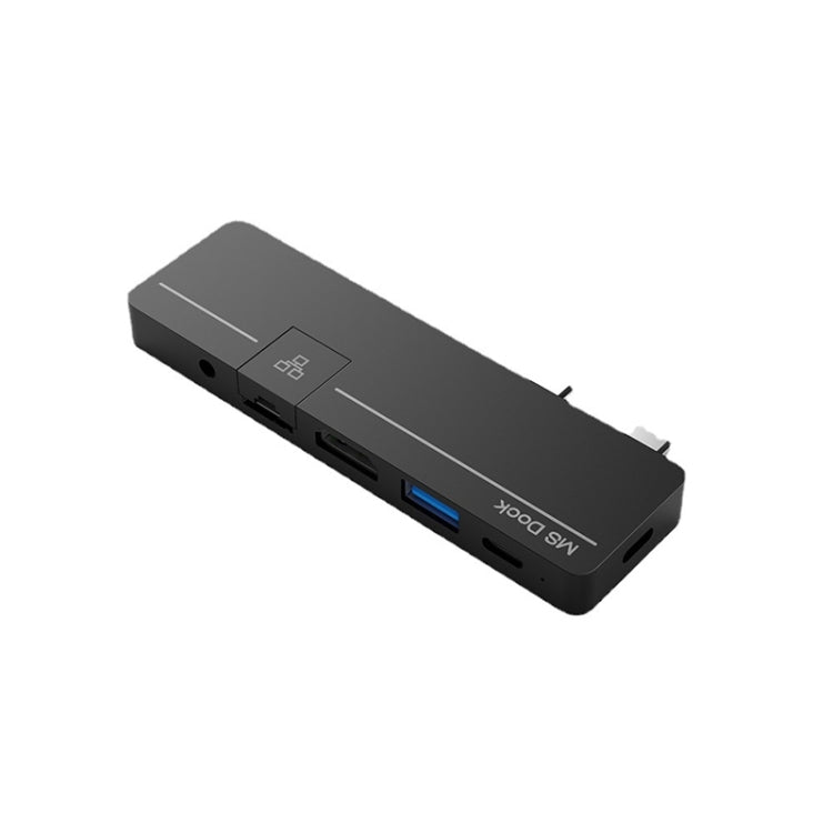 Rocketek SHX6 Multifunctional Dual Type-C Ports Expansion Dock HUB Adapter with LAN, SHX6