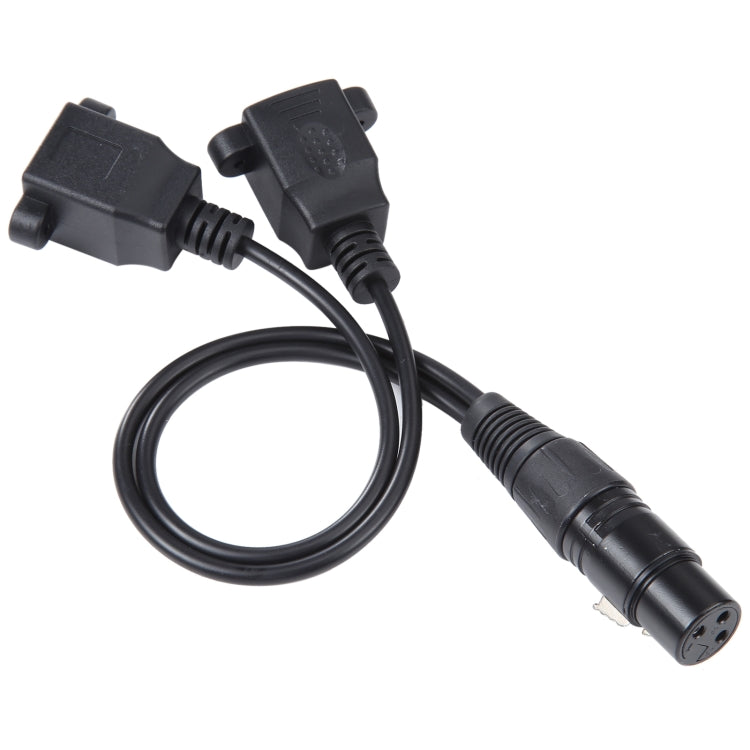 3-pin XLR Female to 2 x RJ45 Female Ethernet LAN Network Extension Cable, Cable Length: 30cm, 3-pin XLR Female to 2 x RJ45 Female