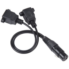Load image into Gallery viewer, 3-pin XLR Female to 2 x RJ45 Female Ethernet LAN Network Extension Cable, Cable Length: 30cm, 3-pin XLR Female to 2 x RJ45 Female