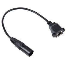 Load image into Gallery viewer, 3-pin XLR Male to RJ45 Female Ethernet LAN Network Extension Cable, Cable Length: 30cm, 3-pin XLR Male to RJ45 Female