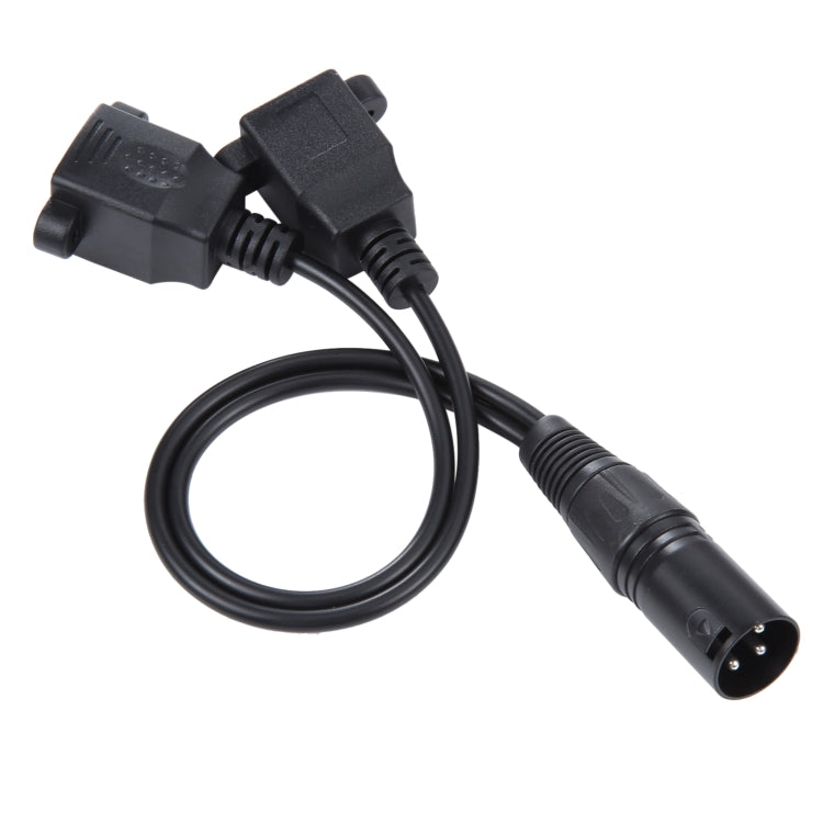 3-pin XLR Male to 2 x RJ45 Female Ethernet LAN Network Extension Cable, Cable Length: 30cm, 3-pin XLR Male to 2 x RJ45 Female