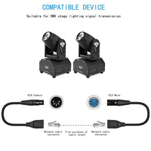 Load image into Gallery viewer, 3-pin XLR Male to 2 x RJ45 Female Ethernet LAN Network Extension Cable, Cable Length: 30cm, 3-pin XLR Male to 2 x RJ45 Female