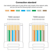 Load image into Gallery viewer, 100pcs Cat5e Shielded Pass Through RJ45 Connector Modular Plug, Cat5e Shielded Pass Through