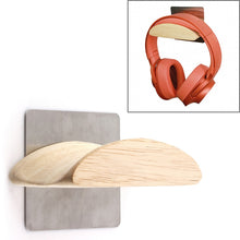 Load image into Gallery viewer, Square Stainless Steel Patch + Solid Wood Wall-mounted Headset Holder