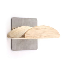 Load image into Gallery viewer, Square Stainless Steel Patch + Solid Wood Wall-mounted Headset Holder