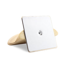 Load image into Gallery viewer, Square Stainless Steel Patch + Solid Wood Wall-mounted Headset Holder