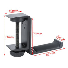 Load image into Gallery viewer, Desktop Lock Clip Type Metal Foldable Headset Stand Display Hanger, Desktop Lock Clip Type