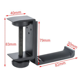 Desktop Lock Clip Type Metal Foldable Headset Stand Display Hanger, Desktop Lock Clip Type