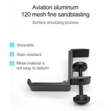 Load image into Gallery viewer, Desktop Lock Clip Type Metal Foldable Headset Stand Display Hanger, Desktop Lock Clip Type