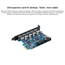 Load image into Gallery viewer, ORICO PVU3-5O2I USB3.0 * 5 + 20Pin Slot * 1 PCI Express Card for Desktop, 5Gbps Superspeed Data Transmission, 5 Ports USB3.0