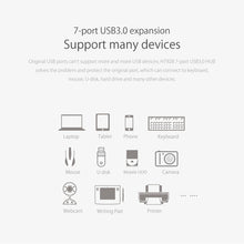 Load image into Gallery viewer, ORICO H7928-U3 ABS Material Desktop 7 Ports USB 3.0 HUB with 1m Cable, USB 3.0