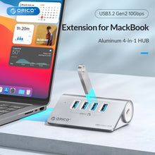 Load image into Gallery viewer, ORICO M3CU2 Aluminum Alloy 4-Port Type-C And USB 3.2 Gen2 10Gbps HUB, M3CU2