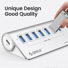 Load image into Gallery viewer, ORICO M3U7-G2 Aluminum Alloy 7-Port USB 3.2 Gen2 10Gbps HUB with 1m Cable, M3U7-G2 1m